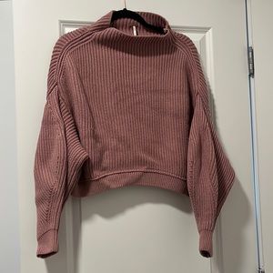Free people pink cropped sweater